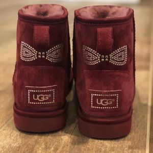 Swarovski Crystal Bow Ugg Boots
